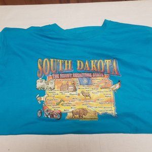 VINTAGE NEW South Dakota T shirt short sleeve  Blue  XXL
